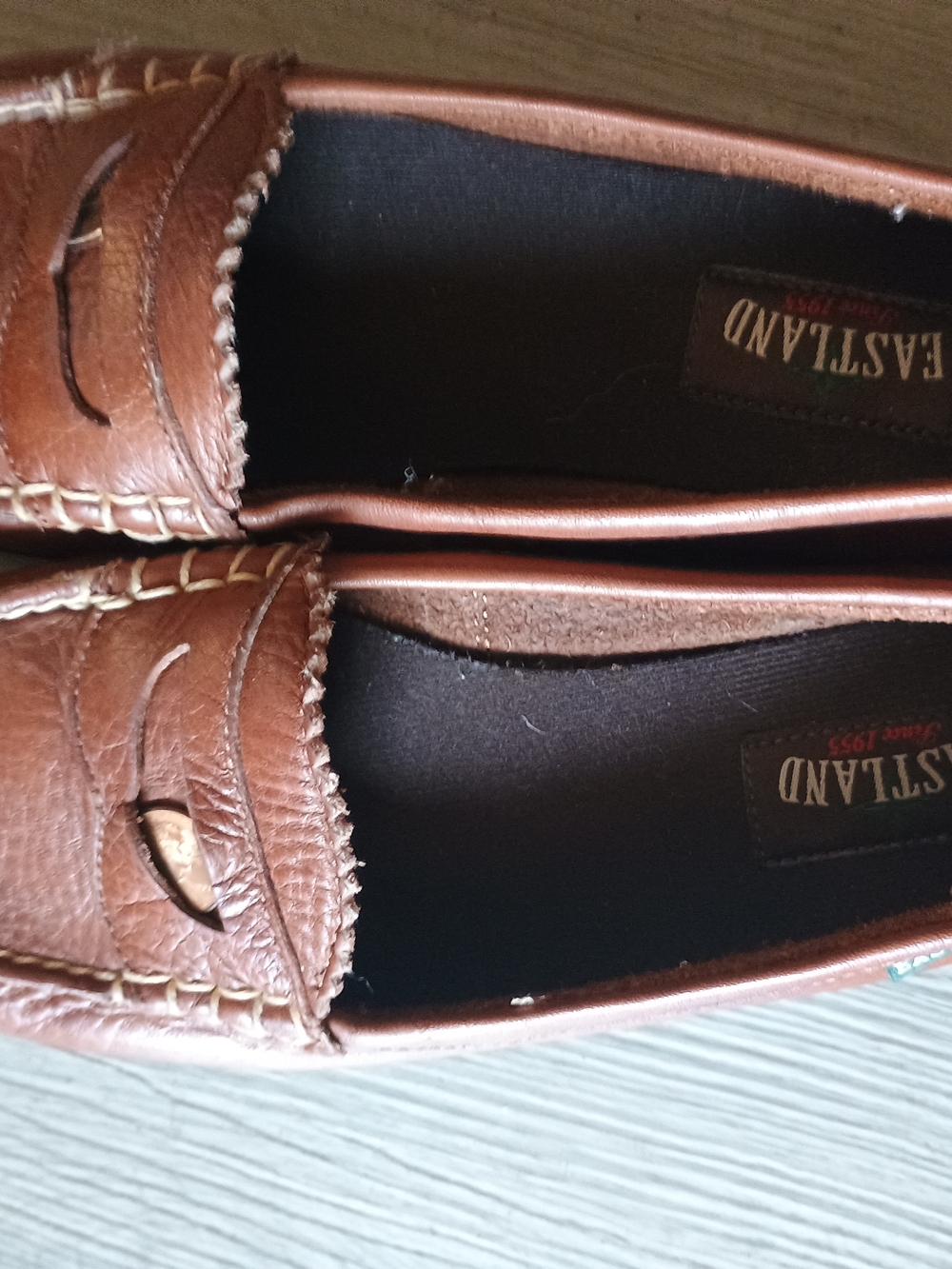 Eastland 1955 Women's Brown Leather Penny Loafers Size 7B Comfort Slip-On Moc To